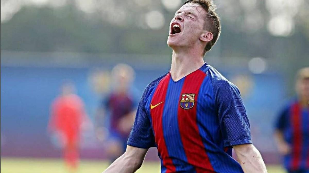 Sergio Gómez, en su etapa en el Barça