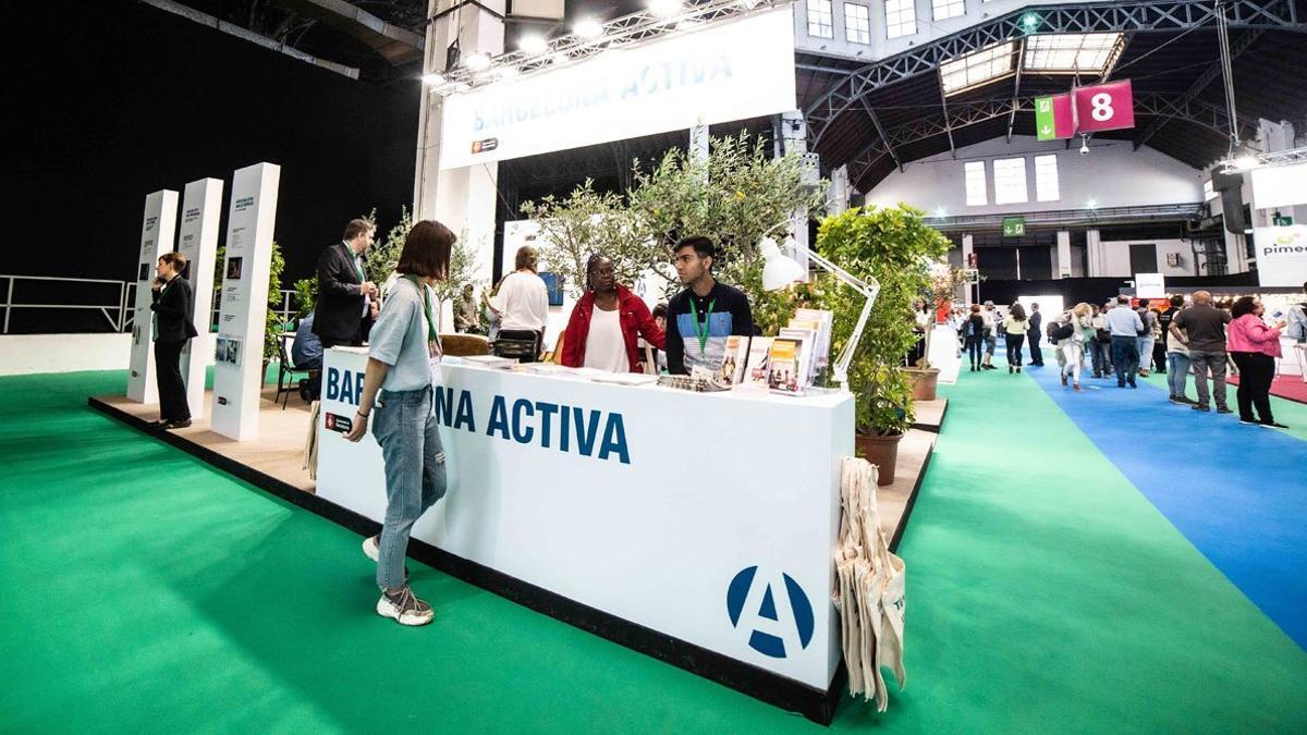 Estand de Barcelona Activa en la última edición del salón Bizbarcelona