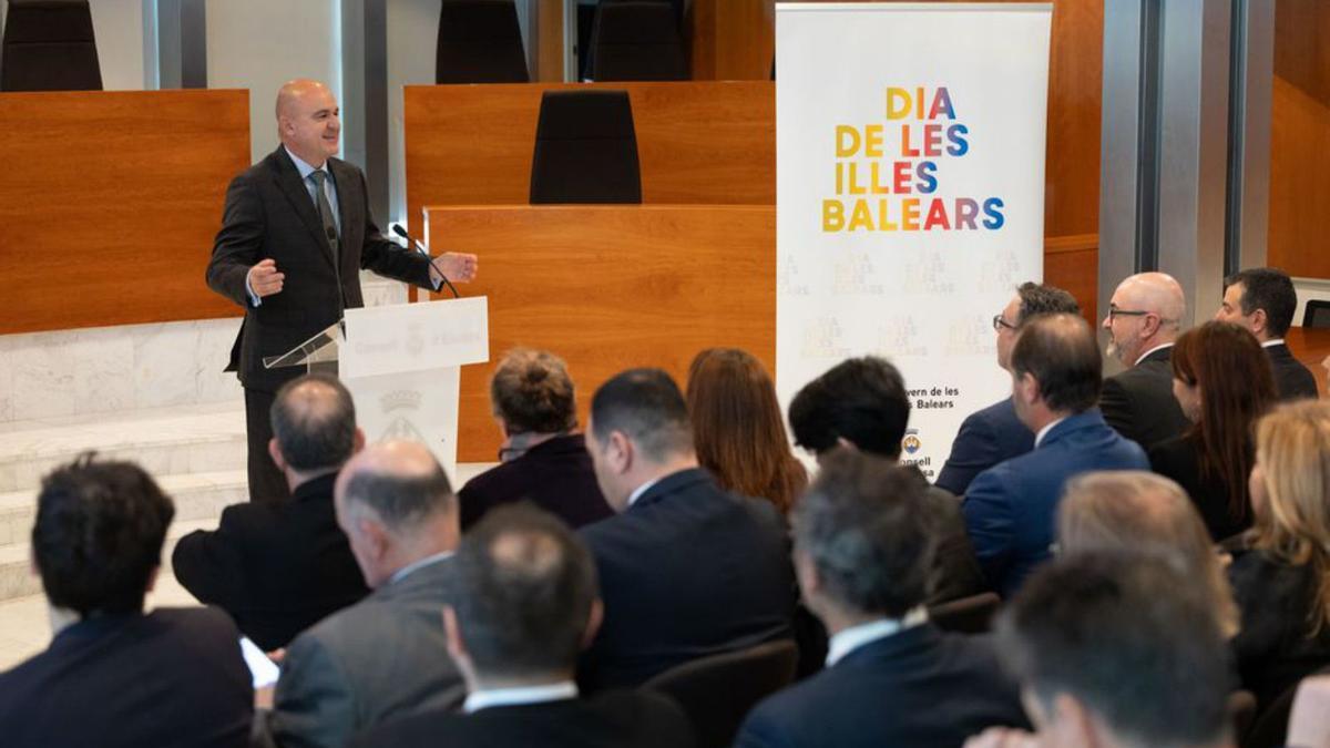El presidente Marí, durante su discurso de este sábado. | VICENT MARÍ
