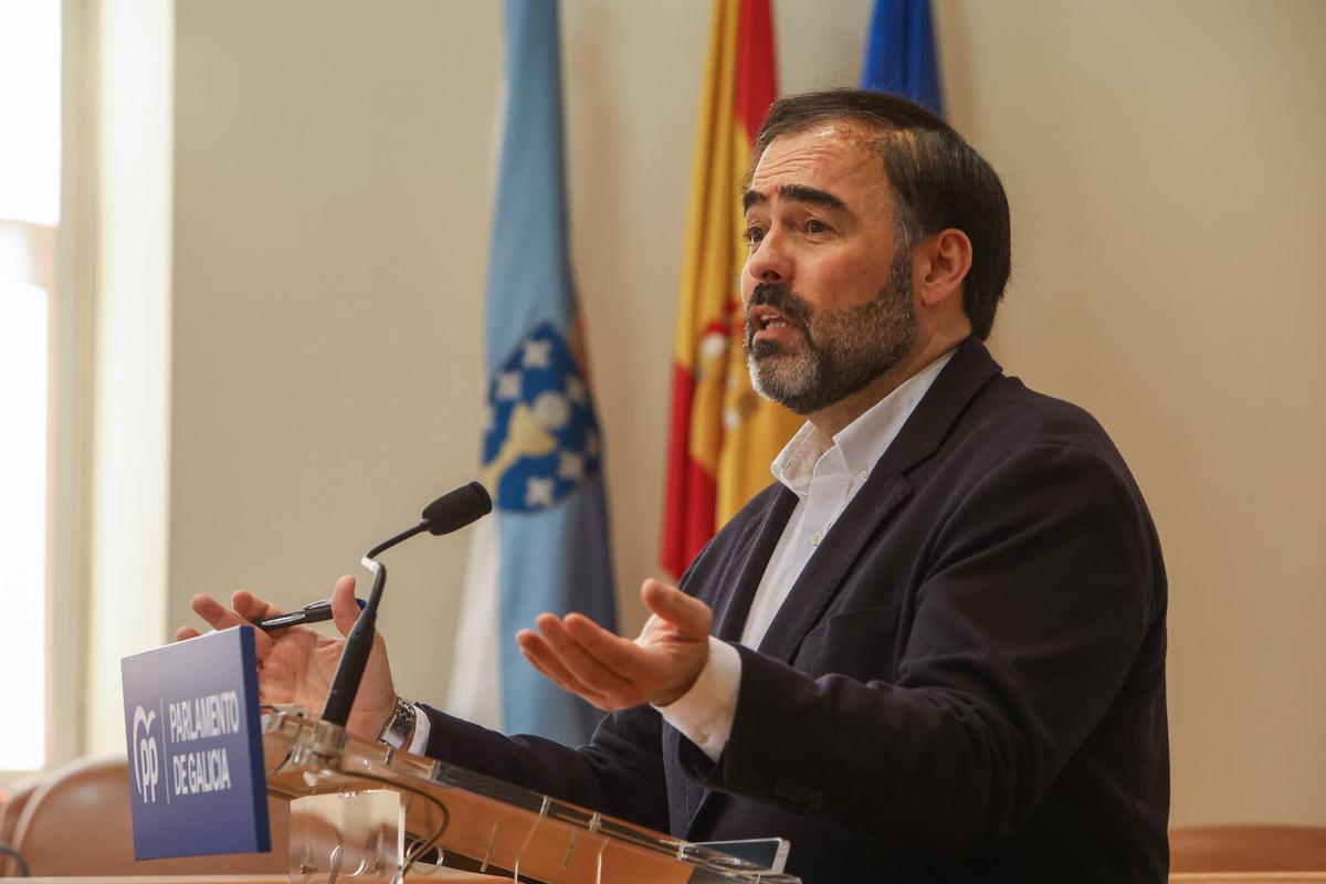 El portavoz parlamentario del PPdeG, Alberto Pazos.