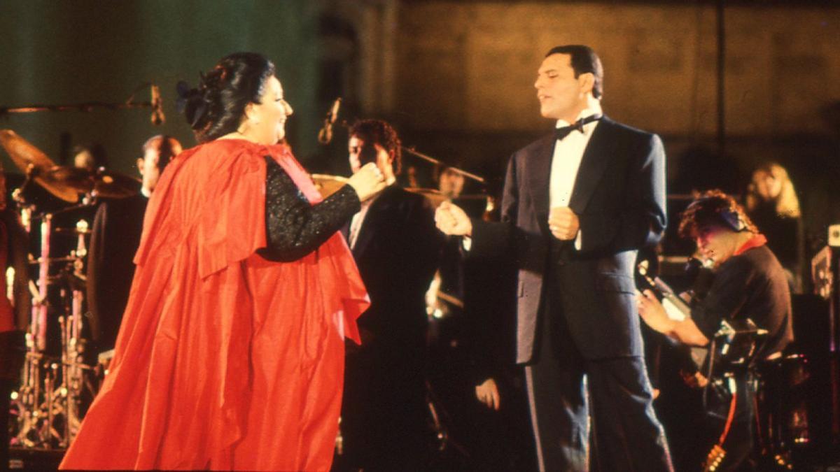Montserrat Caballé y Freddie Mercury.