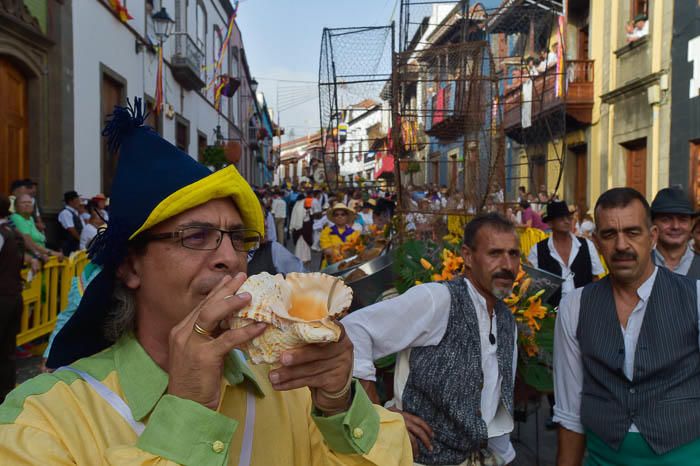 Carretas y grupos en la romería del Pino