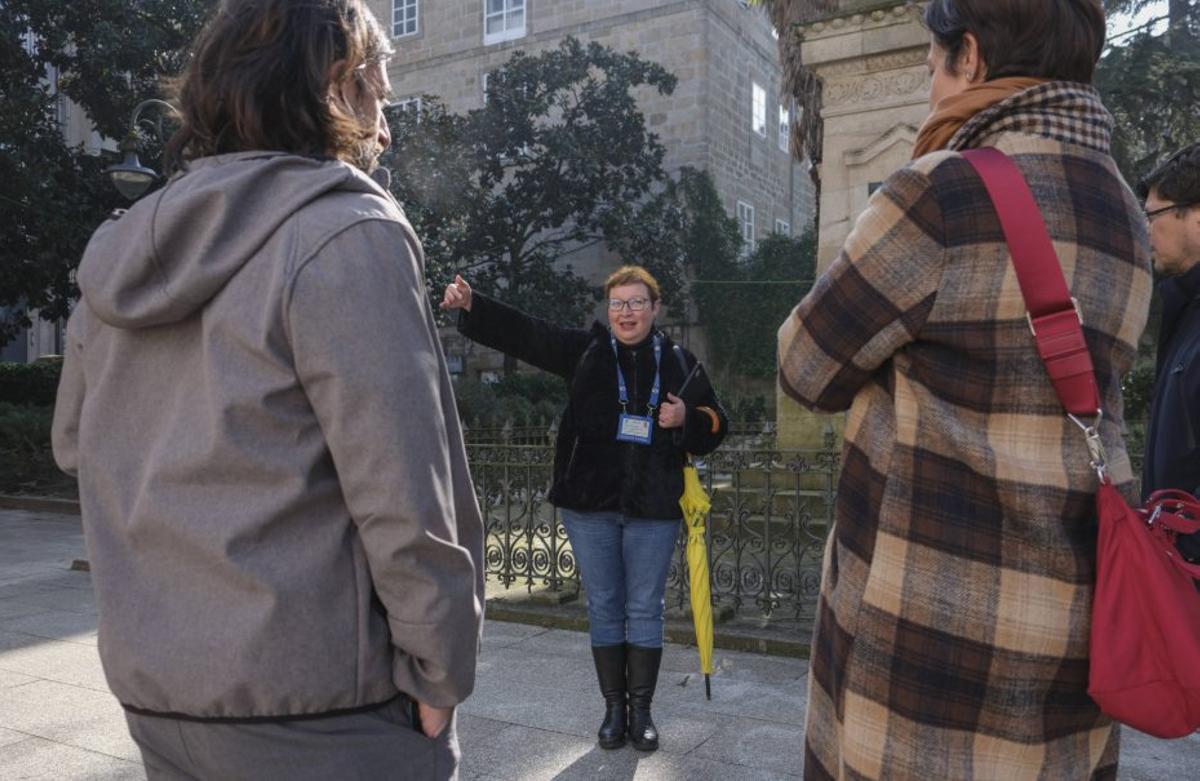 Rosa Dourado al inicio de la ruta