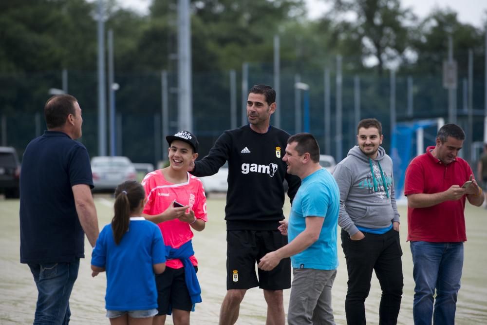 Entrenamiento por la tarde del Real Oviedo con David Rocha