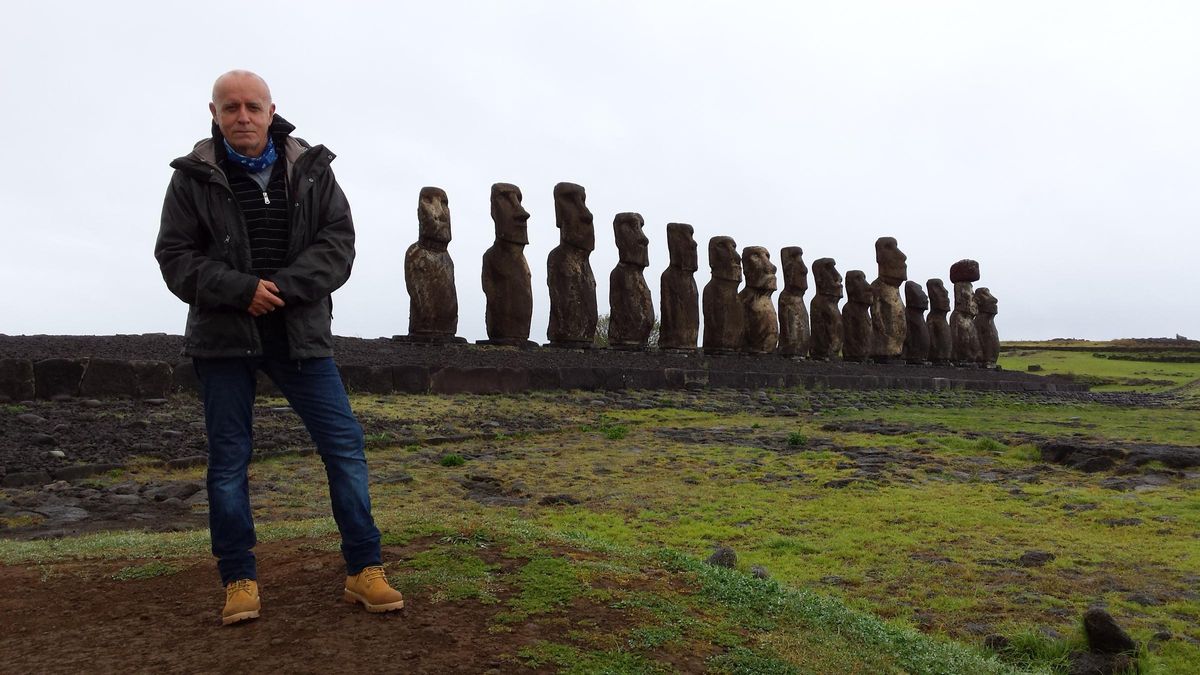 Miguel Blanco, en la Isla de Pascua