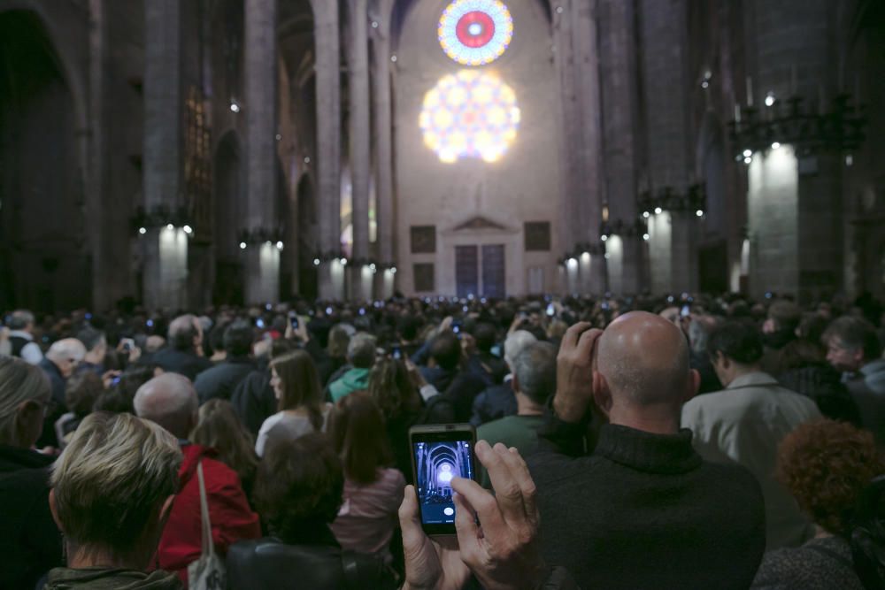 Die Sonne hat mitgespielt: Am Freitagmorgen (11.11.) zog die magische Acht in der Kathedrale von Palma Einheimische wie Mallorca-Urlauber in ihren Bann.