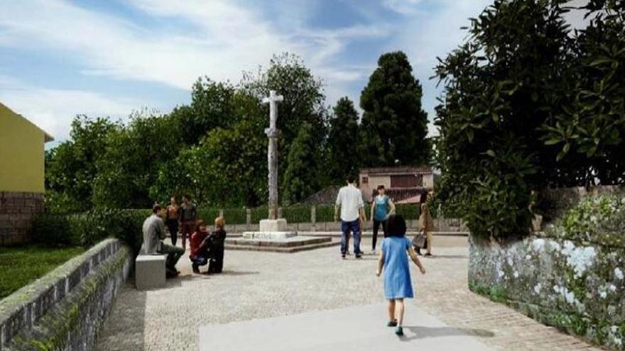 El proyecto de la primera fase para la humanización de la Rúa Nova de Beluso, en Bueu