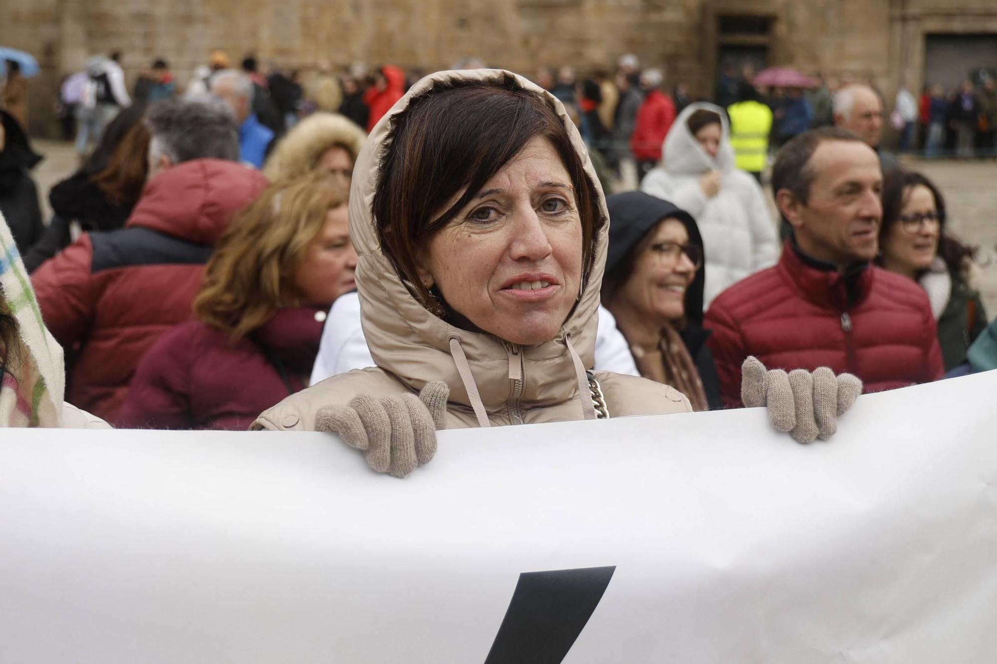 Así se ha desarrollado la manifestación por la crisis de los pélets en Santiago