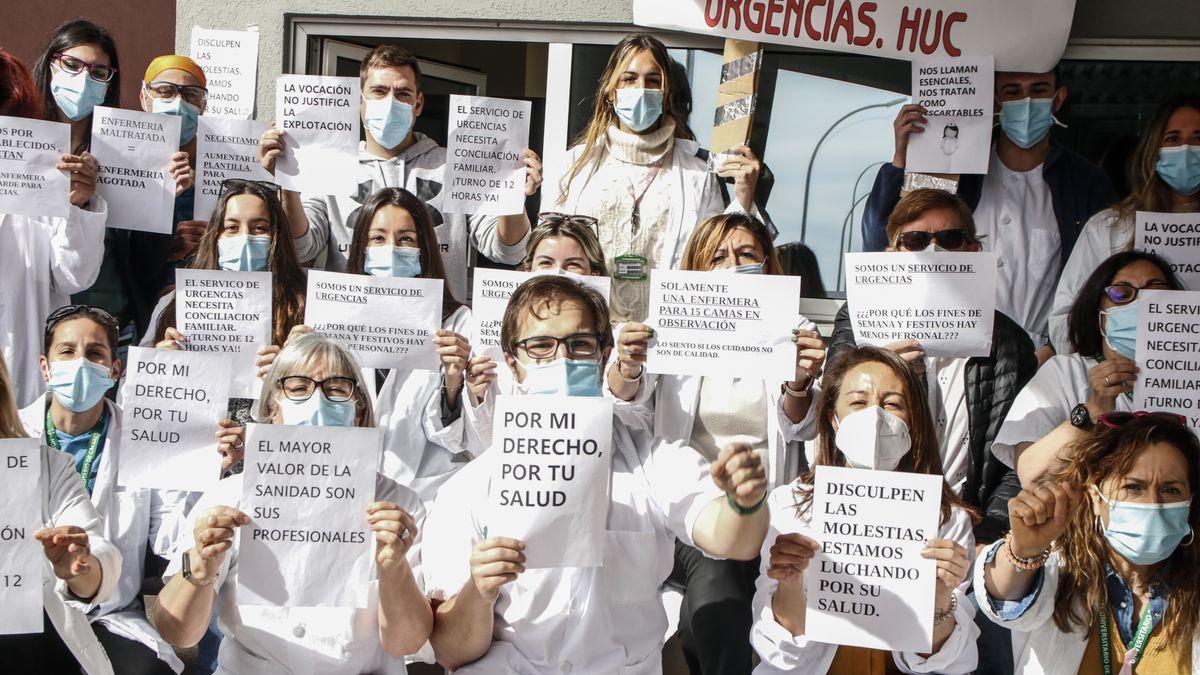 Protesta del área de Enfermería de Urgencias del hospital de Cáceres.