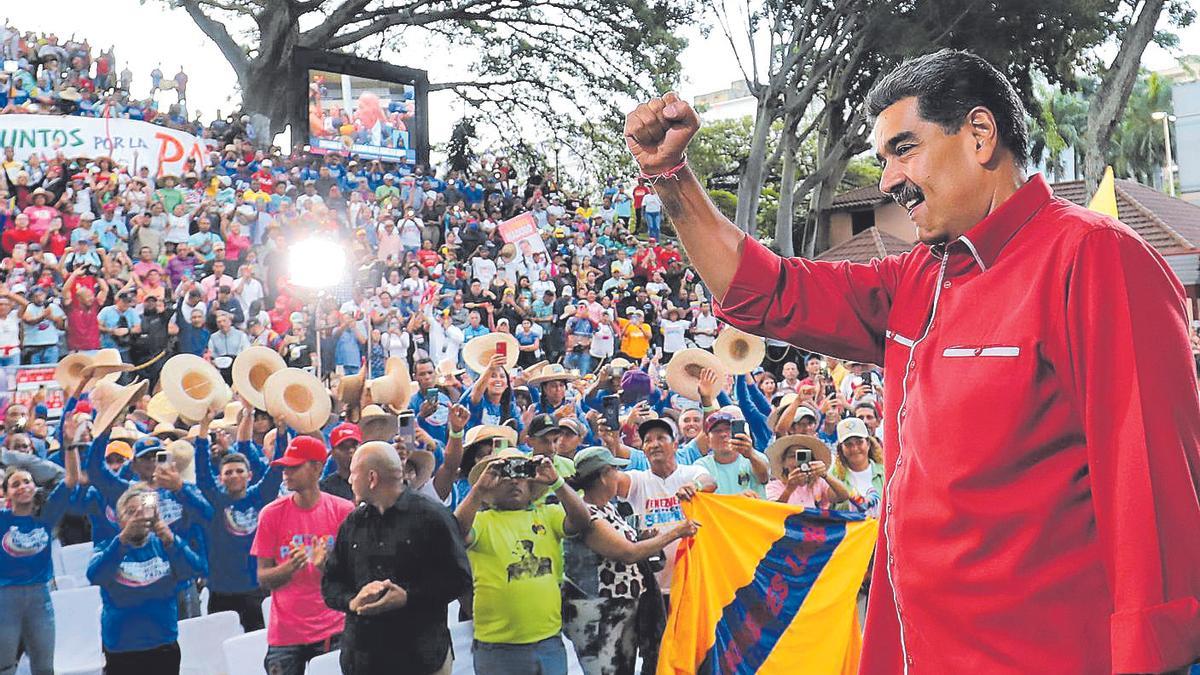 Maduro, durante un acto reciente con sus partidarios en Venezuela.