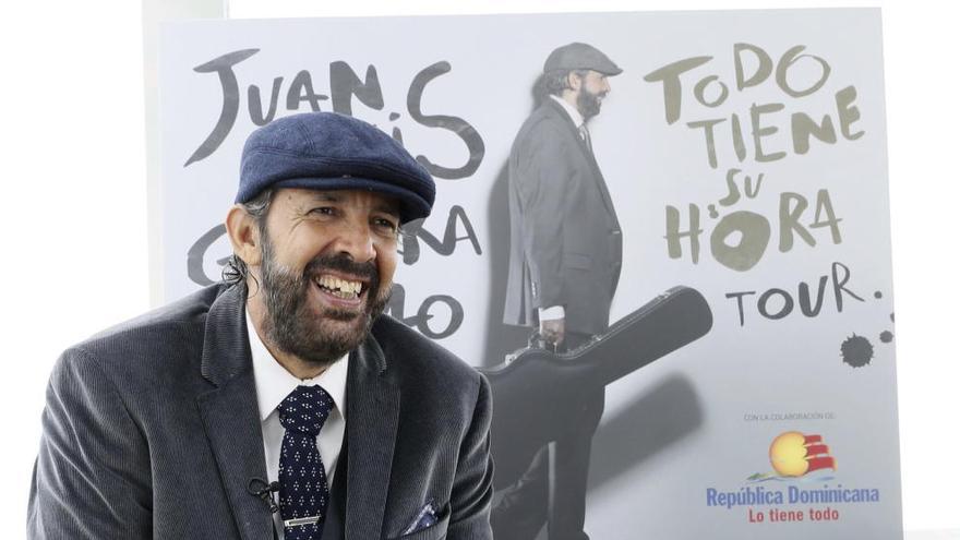 Juan Luis Guerra, durante la presentación de su gira en Madrid.