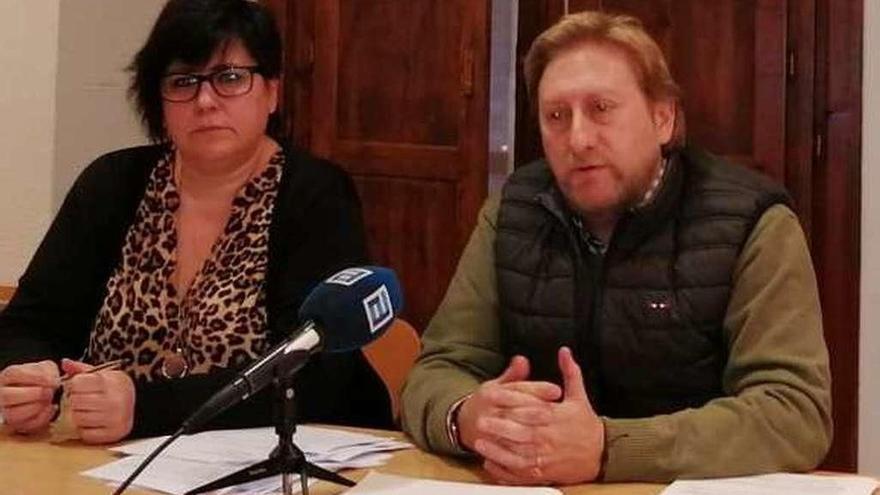 Sandra García y José Manuel Herrero, en rueda de prensa.