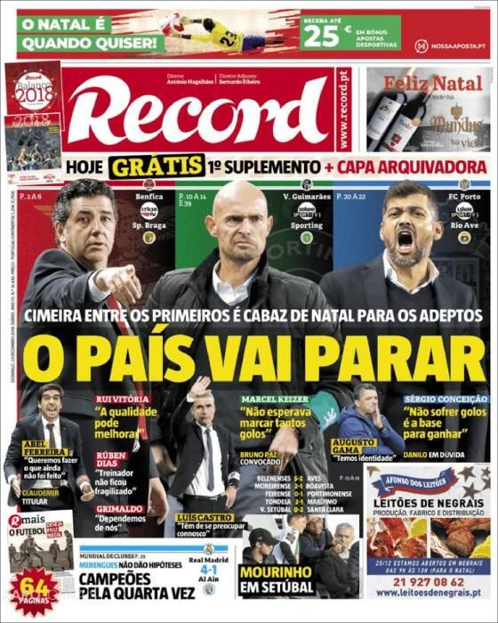 Portada RECORD domingo 23 diciembre 2018