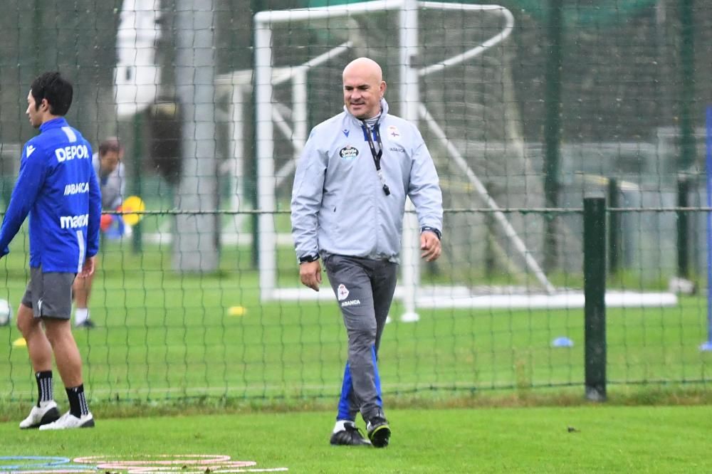 Entrenamiento en la ciudad deportiva de Abegondo.