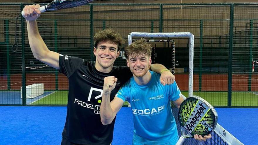 Emmanuel Riesgo e Isidoro Salamanca, tras su triunfo. |