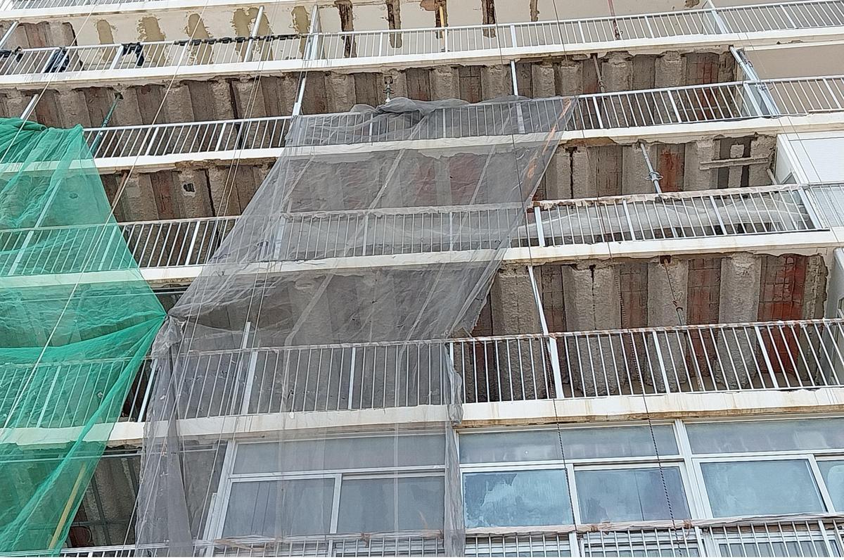 Imagen de archivo de un edificio en rehabilitación.