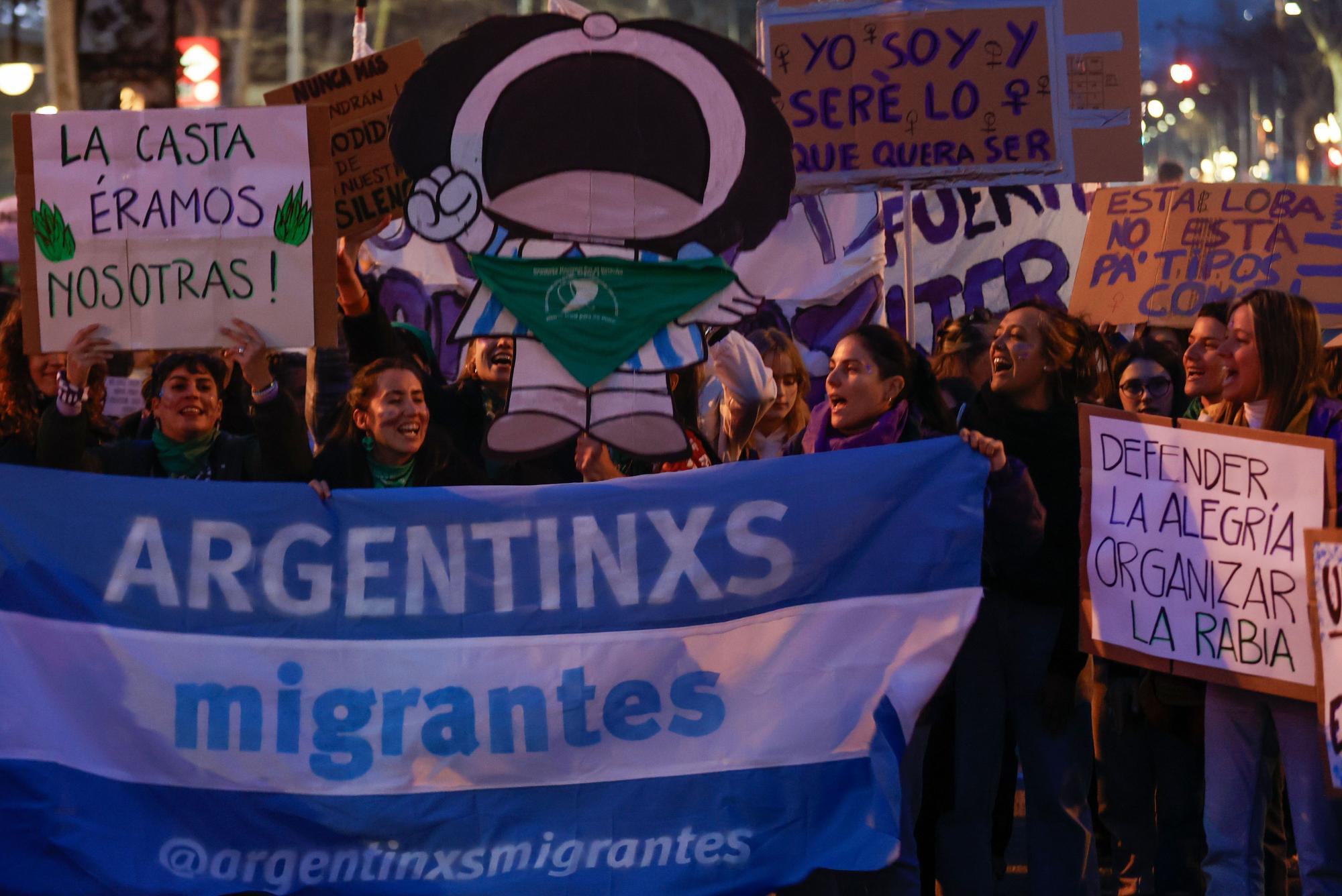 Marcha del 8M en Barcelona