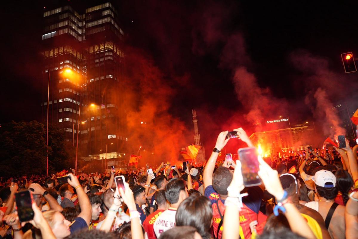 La celebración en Madrid del segundo Mundial ganado por España, en imágenes La celebración en Madrid del segundo Mundial ganado por España, en imágenes