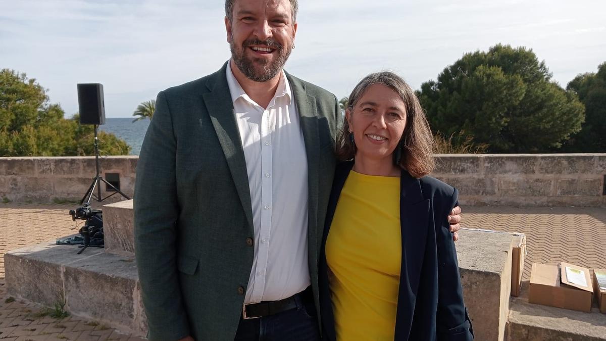 Neus Truyol y Lluís Apesteguía esta tarde en el Baluard del Príncep.