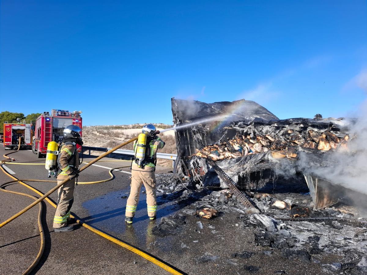 Intervención de los Bomberos de la Diputación de Zaragoza.