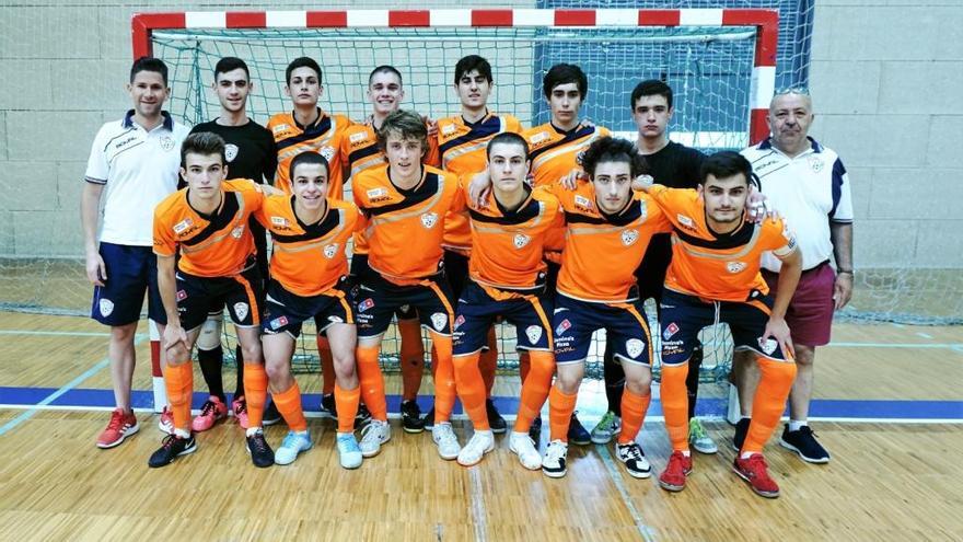 Los jugadores del ED Vigo 2015 que jugaron la Copa de España juvenil ante ElPozo. // FdV