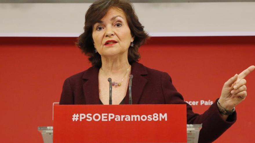 La socialista Carmen Calvo.