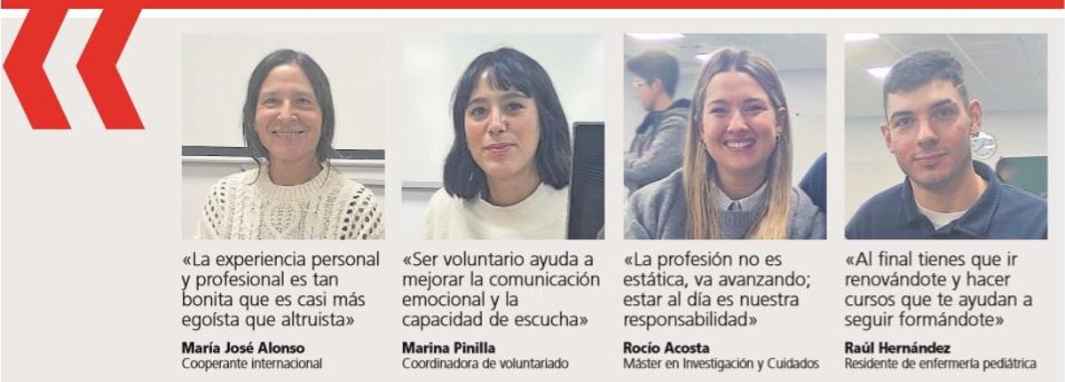 Participantes en la Jornada de Orientación Profesional de la Escuela de Enfermería