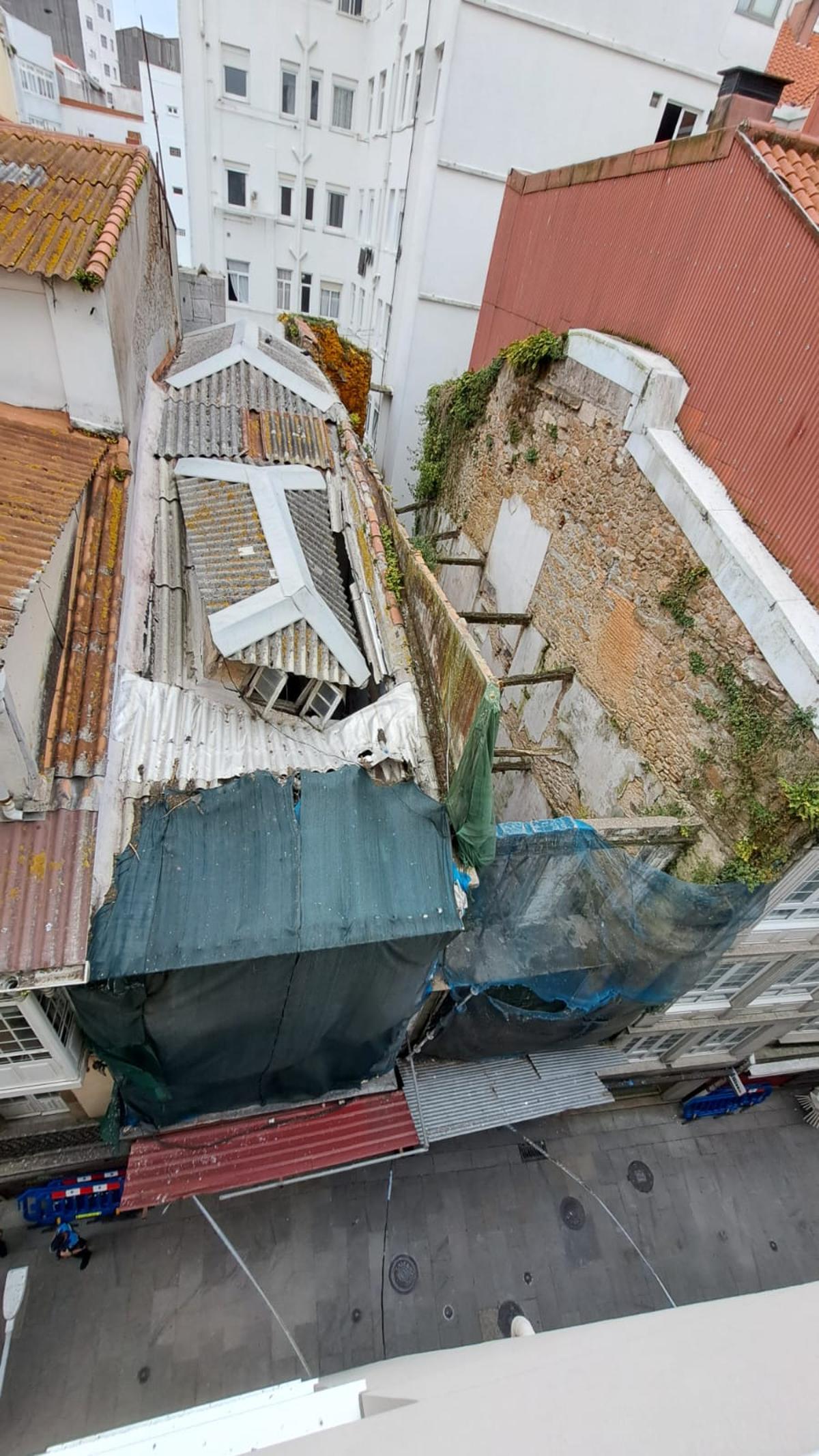Edificio en ruinas en el número 34 de la calle San Nicolás.