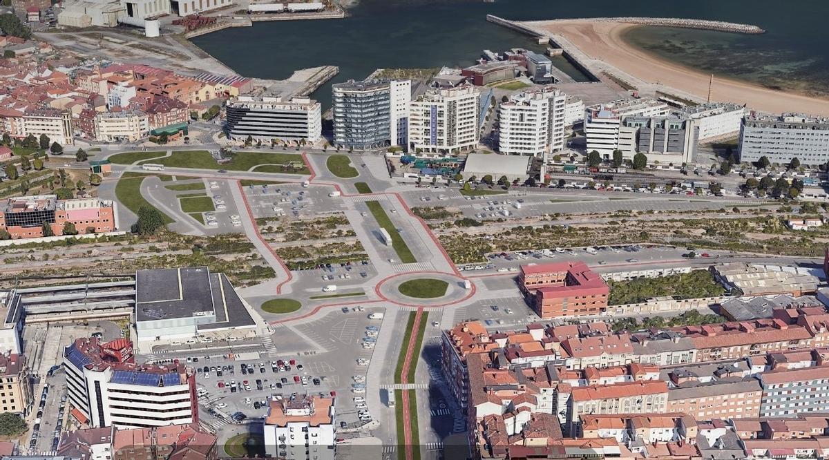 Recreación de la zona tras el futuro derribo del viaducto de Carlos Marx.