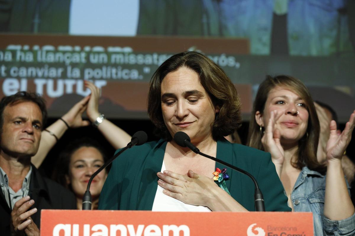 Ada colau valora los resultados de las elecciones de Barcelona el año 2019 tras la victoria de Erenest Maragall (ERC)