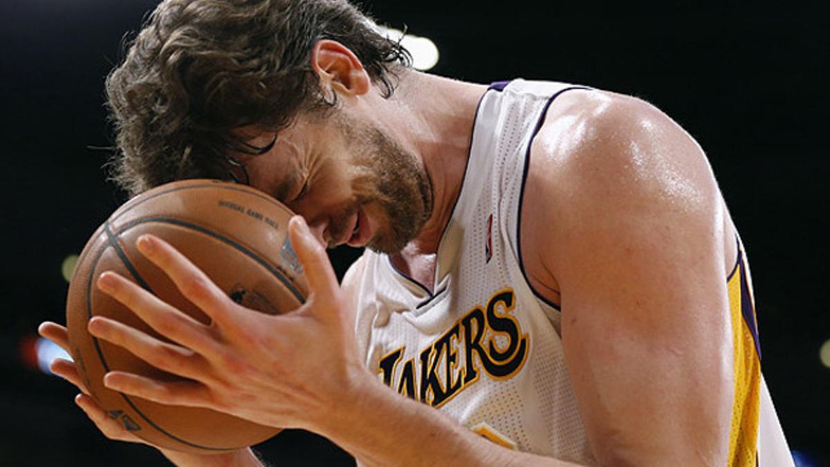 Pau Gasol, durante un partido, a principios de año