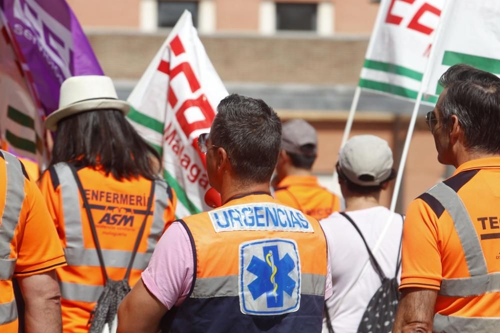 Manifestación de los trabajadores de ambulancias