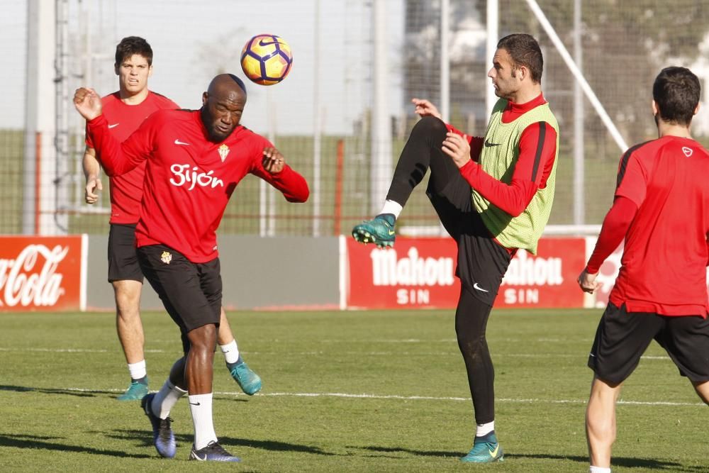 Entrenamiento del Sporting, sábado 10 diciembre