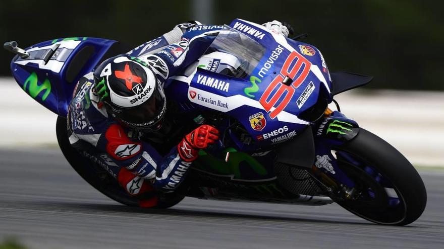 Jorge Lorenzo, rodando en el circuito de Brno.