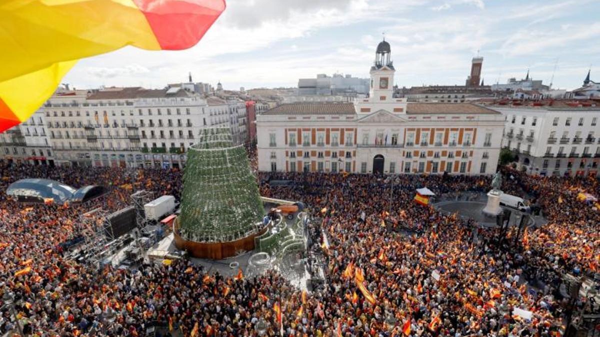 Decenas de miles de personas se concentran en Madrid contra la ley de amnistía