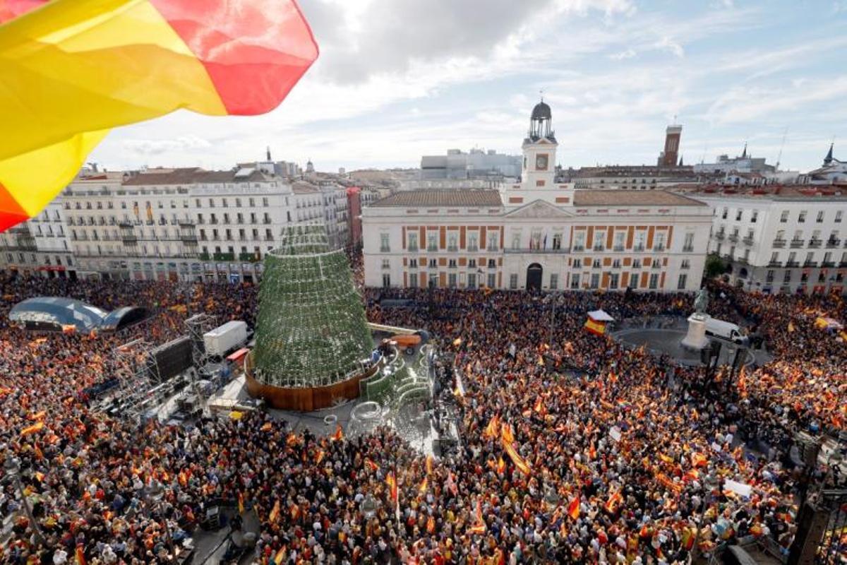 Decenas de miles de personas se concentran en Madrid contra la ley de amnistía