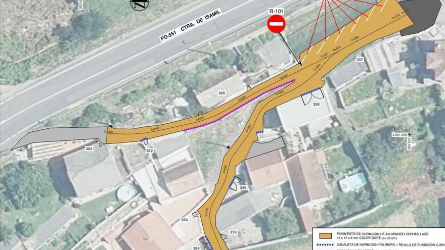 Infografía de la actuación en el camino de Isamil en Meira.   | // FDV