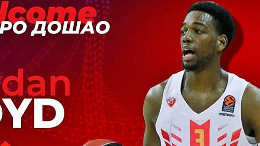 Anuncio oficial del fichaje de Loyd por el Estrella Roja