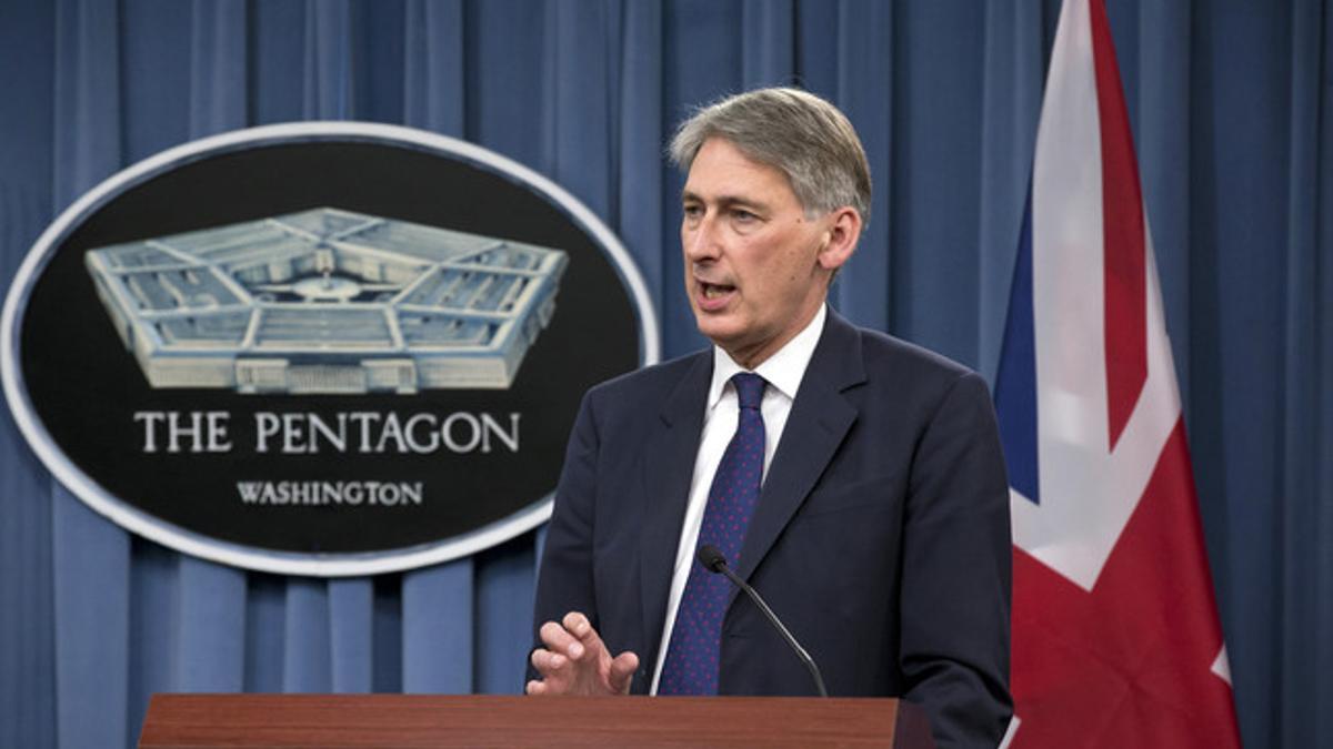 El ministro de Defensa del Reino Unido, Philip Hammond, en Washington, el pasado 2 de mayo.