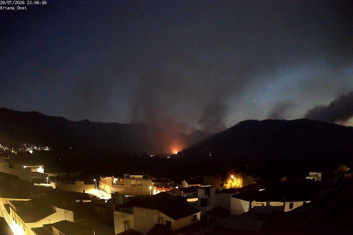 Imagen de una de las cámaras de Avamet esta misma noche.