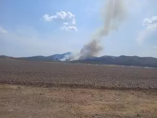Declarado un nuevo incendio forestal en la sierra de Algairén, una zona de alto valor ecológico