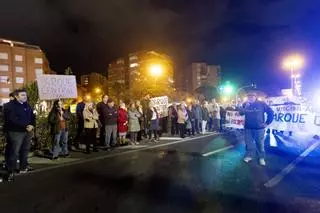 Protesta vecinal a ritmo de villancicos frente al silencio de las administraciones sobre el Parque Central de Alicante