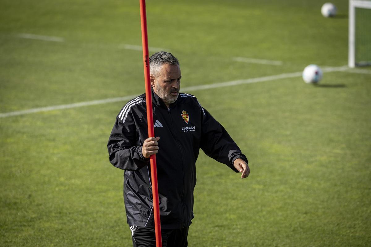 David Navarro, en el entrenamiento de este pasado miércoles.