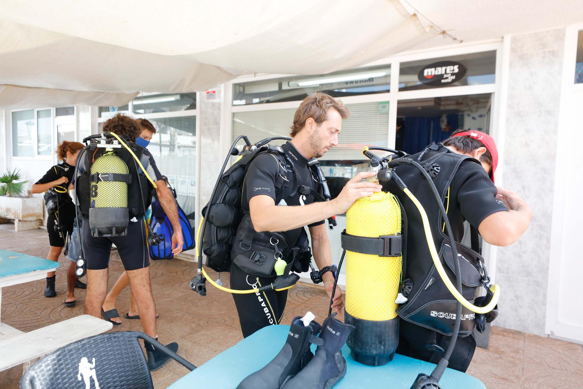 Bautizo de buceo en familia