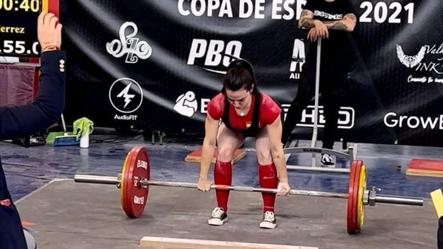 Esther Gutiérrez, en acción.
