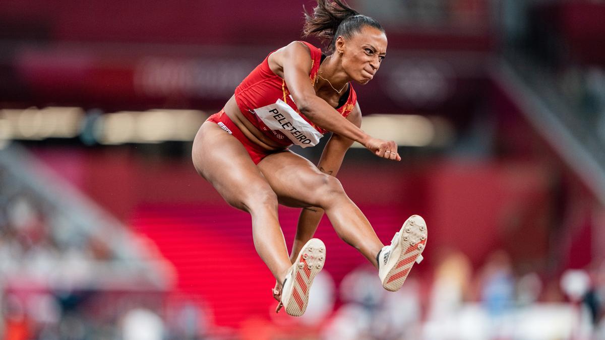 Ana Peleteiro durante una competición