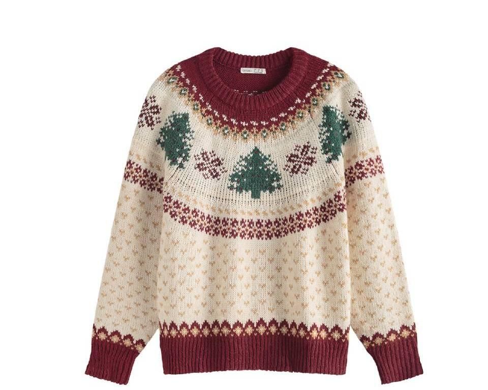 Jersey de cenefas con árboles de Navidad (29,99 €)