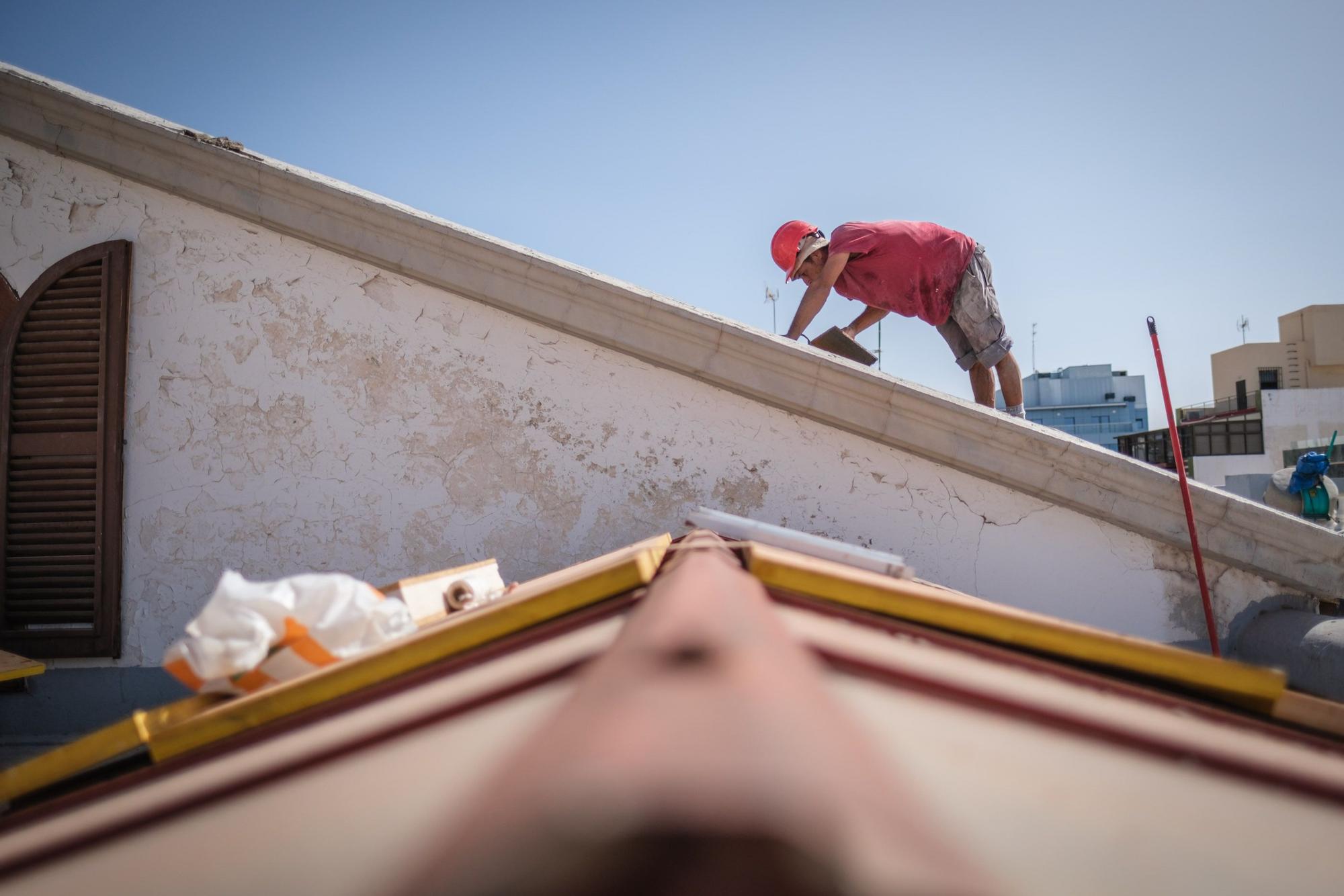 Obras en la cubierta del Ayuntamiento de Santa Cruz de Tenerife