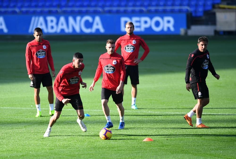 El Dépor entrena a Riazor antes de recibir al Reus