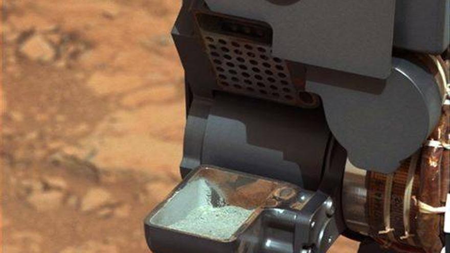 Curiosity obtiene la primera muestra del interior de una roca marciana